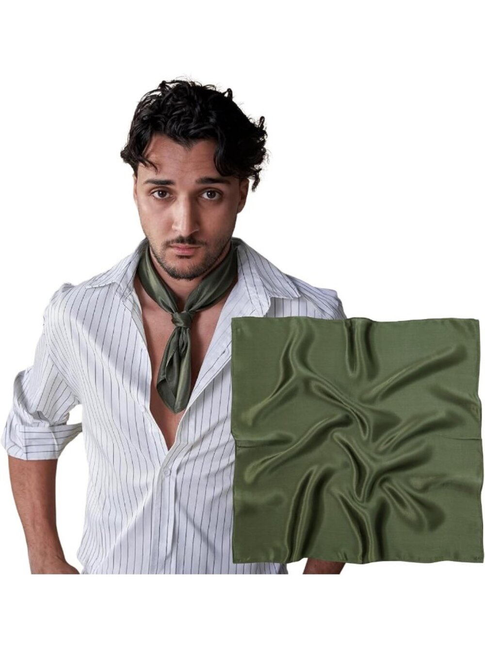 100% Pure Mulberry Silk Scarf | Small Square Multi-Use Fashion Accessory